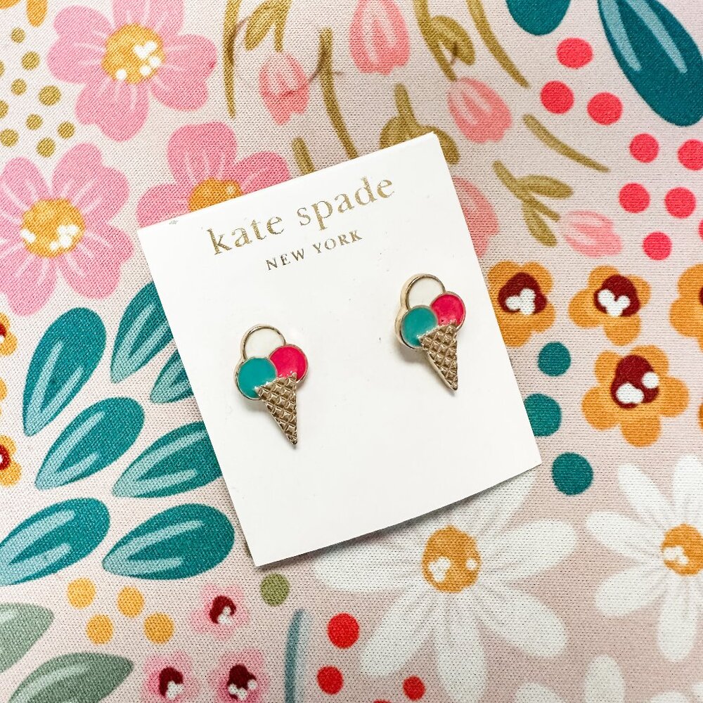 NWT Kate Spade Sweet Treat Ice Cream Stud Earrings